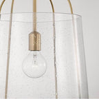 Capital Lighting Madison 14'' W X 19'' H 1-light Pendant In Aged Brass With Clear Seeded Glass
