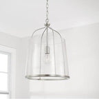 Capital Lighting 347011BN Brushed Nickel 14'' W X 19'' H 1-light Pendant In Brushed Nickel With Clear Seeded Glass Image 2