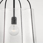 Capital Lighting Madison 14'' W X 19'' H 1-light Pendant In Aged Brass With Clear Seeded Glass