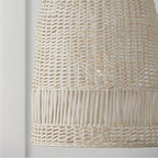 Capital Lighting Naomi 13.75''w X 21''h 1-light Pendant In Chalk White With Hand-woven Painted Rattan Basket