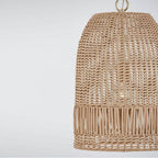 Capital Lighting Naomi 13.75''w X 21''h 1-light Pendant In Chalk White With Hand-woven Painted Rattan Basket