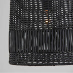 Capital Lighting Naomi 13.75''w X 21''h 1-light Pendant In Chalk White With Hand-woven Painted Rattan Basket