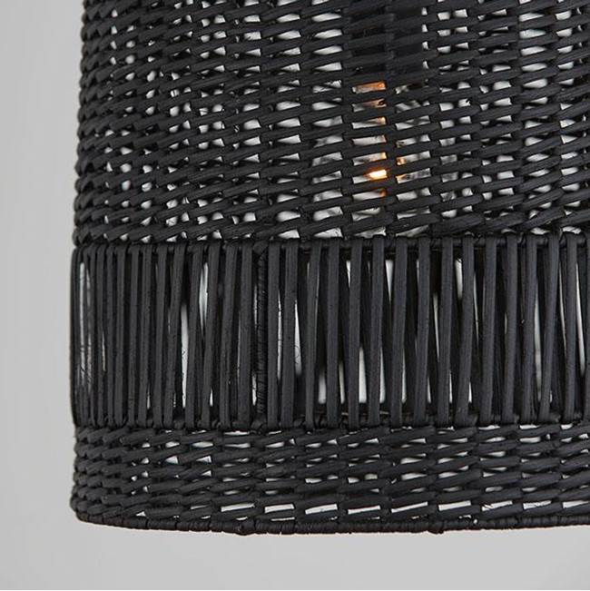 Capital Lighting Naomi 13.75''w X 21''h 1-light Pendant In Chalk White With Hand-woven Painted Rattan Basket
