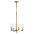 Capital Lighting 348641AD-538 Aged Brass 17.5''w X 21''h 4-light Pendant Chandelier In Aged Brass With Clear Glass Image 1