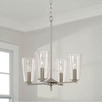 Capital Lighting 348641BN-538 Brushed Nickel 17.5''w X 21''h 4-light Pendant Chandelier In Brushed Nickel With Clear Glass Image 2