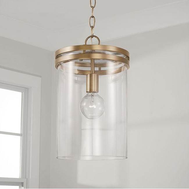 Capital Lighting 348711AD Aged Brass 9.25''w X 15''h 1-light Pendant Chandelier In Aged Brass With Clear Glass Image 2