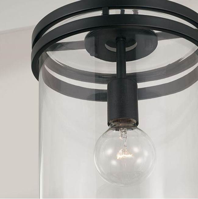 Capital Lighting Fuller 9.25''w X 15''h 1-light Pendant Chandelier In Aged Brass With Clear Glass