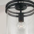Capital Lighting Fuller 9.25''w X 15''h 1-light Pendant Chandelier In Aged Brass With Clear Glass