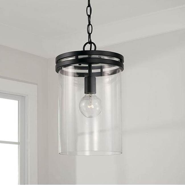 Capital Lighting 348711MB Matte Black 9.25''w X 15''h 1-light Pendant In Matte Black With Clear Glass Image 2