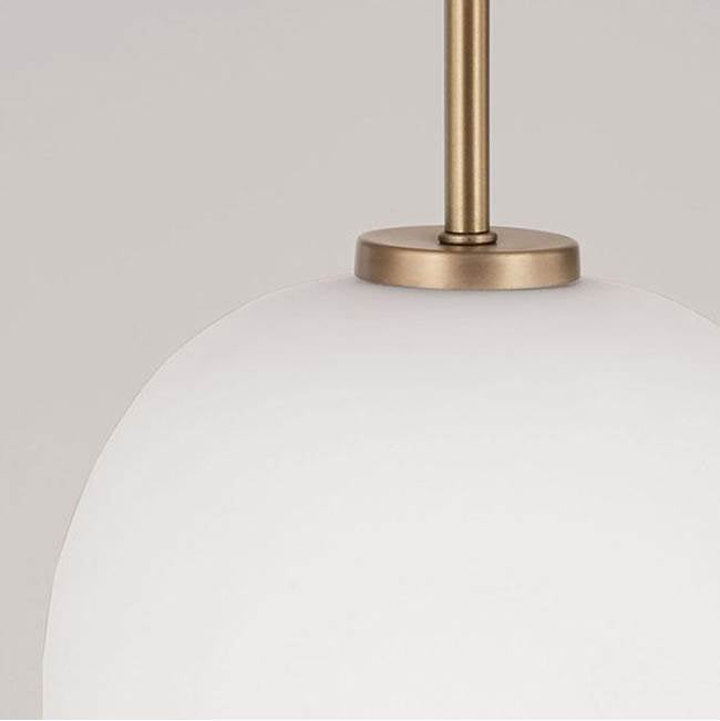 Capital Lighting Lawson 8.75''w X 13.5''h 1-light Pendant In Aged Brass With Soft White Glass