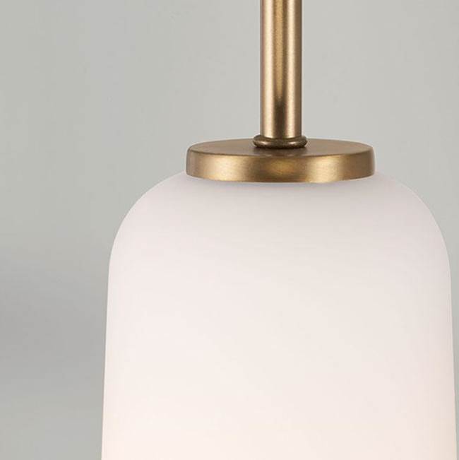 Capital Lighting Lawson 5''w X 6''h 1-light Pendant In Aged Brass With Soft White Glass