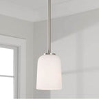 Capital Lighting 348812BN-542 Brushed Nickel 5''w X 6''h 1-light Pendant In Brushed Nickel With Soft White Glass Image 2