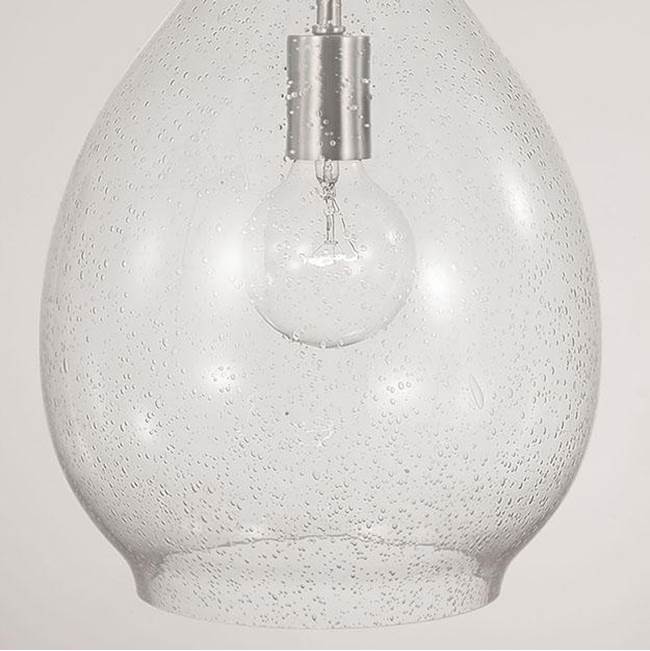 Capital Lighting Brentwood 9.75''w X 18''h 1-light Pendant In Aged Brass With Clear Seeded Teardrop Glass