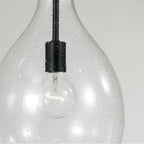 Capital Lighting Brentwood 9.75''w X 18''h 1-light Pendant In Aged Brass With Clear Seeded Teardrop Glass