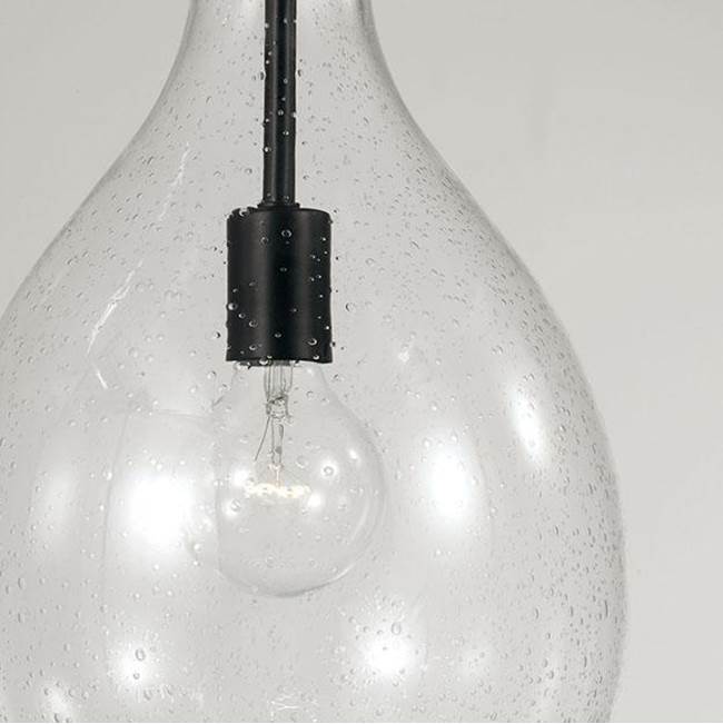 Capital Lighting Brentwood 9.75''w X 18''h 1-light Pendant In Aged Brass With Clear Seeded Teardrop Glass