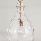 Capital Lighting Brentwood 9.75''w X 18''h 1-light Pendant In Aged Brass With Clear Teardrop Water Glass