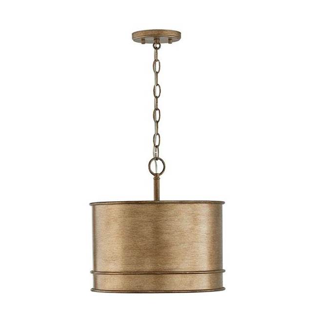 Capital Lighting 349211ML Mystic Luster 14''w X 13.75''h 1-light Dual Mount Pendant Or Semi-flush In Mystic Luster Image 1