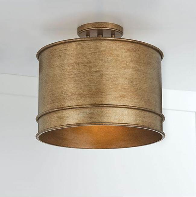 Capital Lighting 349211ML Mystic Luster 14''w X 13.75''h 1-light Dual Mount Pendant Or Semi-flush In Mystic Luster Image 3