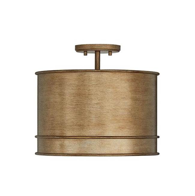 Capital Lighting 349211ML Mystic Luster 14''w X 13.75''h 1-light Dual Mount Pendant Or Semi-flush In Mystic Luster Image 2