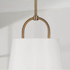 Capital Lighting Brody 16''w X 21''h 1-light Pendant In Aged Brass With White Fabric Shade