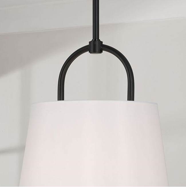 Capital Lighting Brody 16''w X 21''h 1-light Pendant In Aged Brass With White Fabric Shade