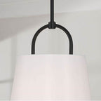 Capital Lighting Brody 16''w X 21''h 1-light Pendant In Aged Brass With White Fabric Shade