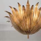 Capital Lighting Eden 24''w X 18.75''h 4-light Botanical Pendant In Antique Gold