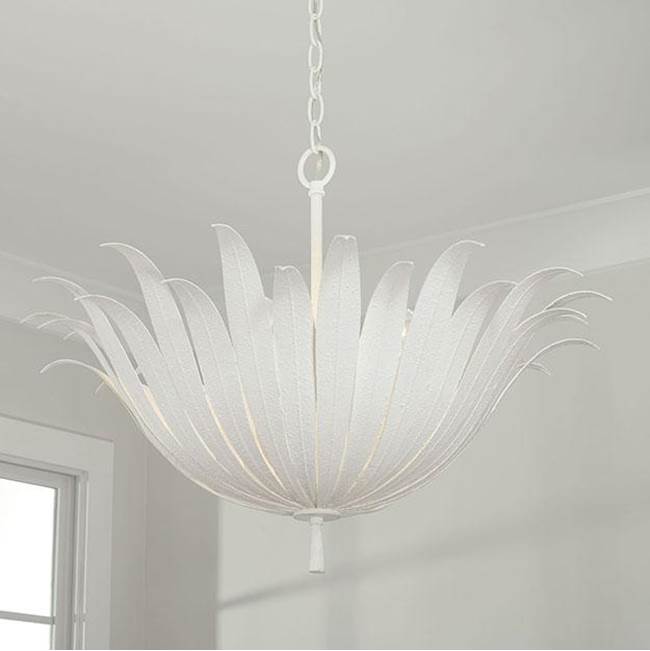 Capital Lighting 349541XW Textured White 24''w X 18.75''h 4-light Botanical Pendant In Textured White Image 2