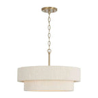 Capital Lighting 349841MA Matte Brass 20''w X 13''h 4-light Dual Mount Pendant Or Semi-flush In Matte Brass With Bleached Natural Rope Image 1