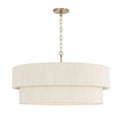 Capital Lighting 349842MA Matte Brass 30''w X 16.25''h 4-light Pendant In Matte Brass With Bleached Natural Rope Image 1