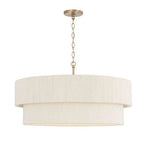 Capital Lighting 349842MA Matte Brass 30''w X 16.25''h 4-light Pendant In Matte Brass With Bleached Natural Rope Image 1