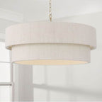 Capital Lighting 349842MA Matte Brass 30''w X 16.25''h 4-light Pendant In Matte Brass With Bleached Natural Rope Image 2