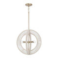 Capital Lighting 349843MA Matte Brass 20'' W X 20'' H 4-light Orb Pendant In Matte Brass With Bleached Natural Rope Image 1