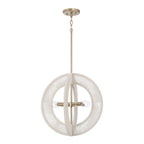 Capital Lighting 349843MA Matte Brass 20'' W X 20'' H 4-light Orb Pendant In Matte Brass With Bleached Natural Rope Image 1