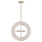 Capital Lighting 349843MA Matte Brass 20'' W X 20'' H 4-light Orb Pendant In Matte Brass With Bleached Natural Rope Image 2