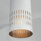 Capital Lighting Dash 9.25''w X 16.5''h 1-light Pendant In Aged Brass And White Metal Shade With Painted Aged Brass Interior