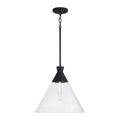 Capital Lighting 350311XK Textured Black 15''w X 14''h 1-light Pendant In Textured Black With Clear Glass Image 1