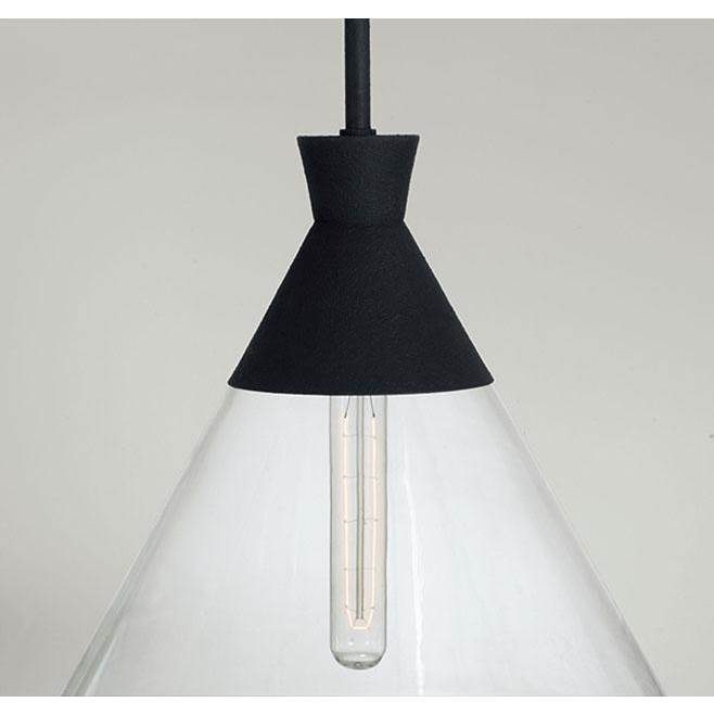 Capital Lighting Paloma 15''w X 14''h 1-light Pendant In Textured Black With Clear Glass