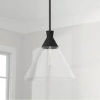 Capital Lighting 350311XK Textured Black 15''w X 14''h 1-light Pendant In Textured Black With Clear Glass Image 2