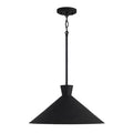 Capital Lighting 350312XK Textured Black 17.75''w X 9''h 1-light Pendant In Textured Black With Textured Shade Interior Image 1