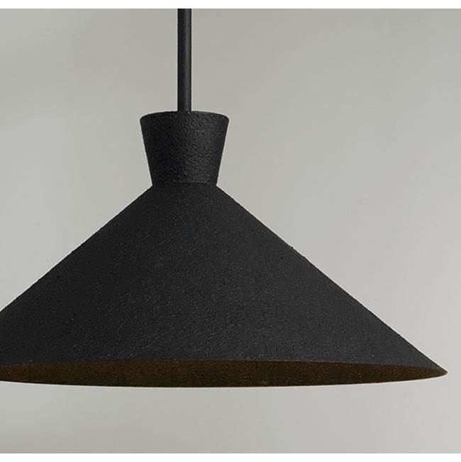 Capital Lighting Paloma 17.75''w X 9''h 1-light Pendant In Textured Black With Textured Shade Interior