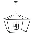 Capital Lighting 350641BI Black Iron 38.50''w X 22''h 4-light Foyer Pendant Lantern In Black Iron Image 1