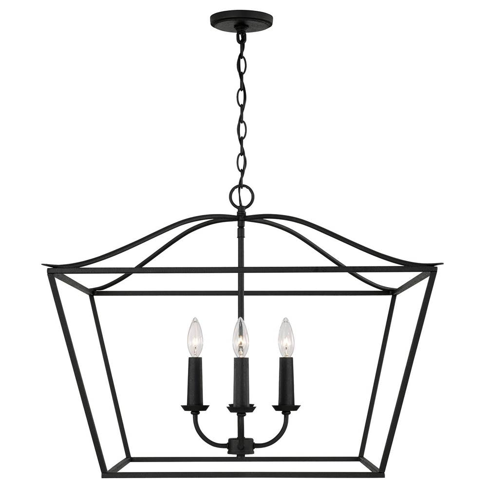 Capital Lighting 350641BI Black Iron 38.50''w X 22''h 4-light Foyer Pendant Lantern In Black Iron Image 3