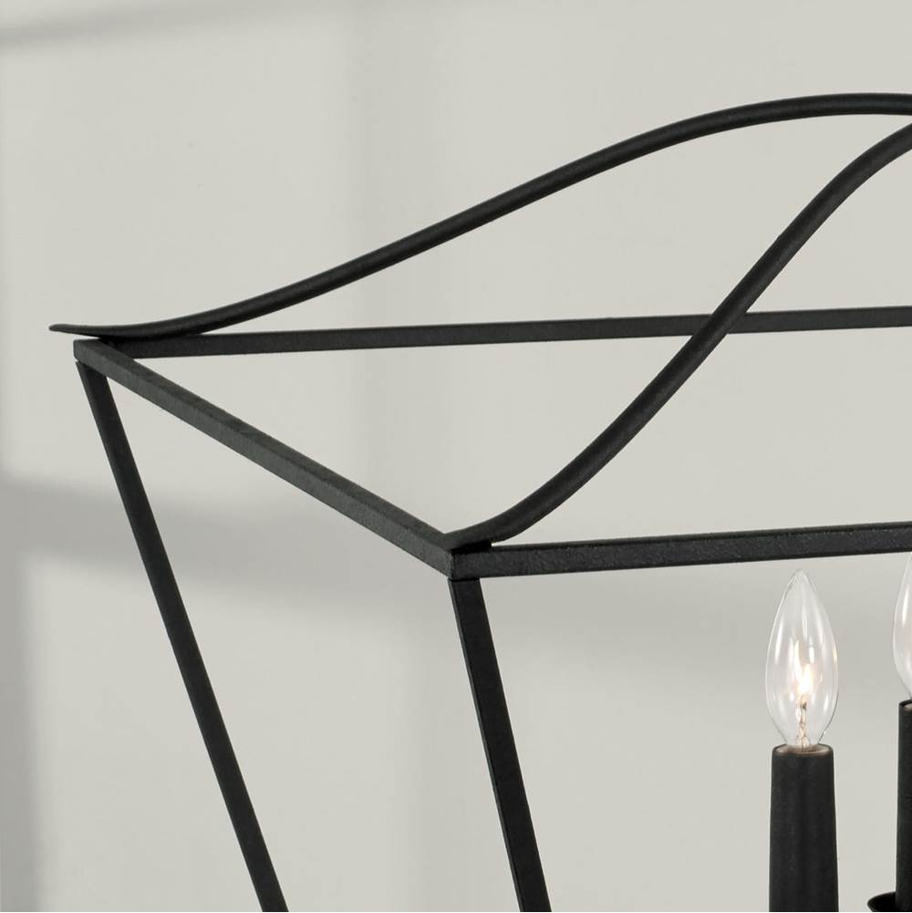 Capital Lighting 350641BI Black Iron 38.50''w X 22''h 4-light Foyer Pendant Lantern In Black Iron Image 4
