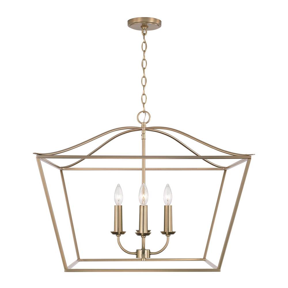 Capital Lighting 350641MA Matte Brass 27.50''w X 22''h 4-light Foyer Pendant Lantern In Matte Brass Image 3