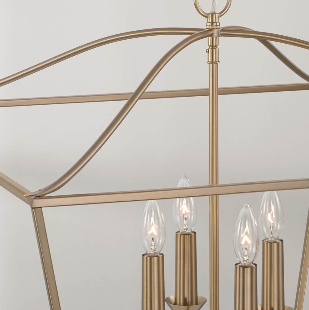 Capital Lighting 350641MA Matte Brass 27.50''w X 22''h 4-light Foyer Pendant Lantern In Matte Brass Image 4