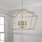 Capital Lighting 350641MA Matte Brass 27.50''w X 22''h 4-light Foyer Pendant Lantern In Matte Brass Image 5