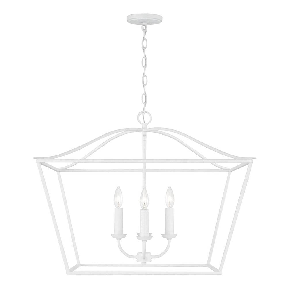 Capital Lighting 350641XW Textured White 27.50''w X 22''h 4-light Foyer Pendant Lantern In Textured White Image 3