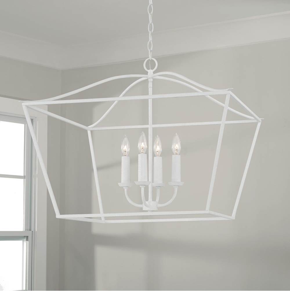 Capital Lighting Grady 38.50''w X 22''h 4-light Foyer Pendant Lantern In Black Iron