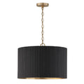 Capital Lighting 350741KR Black Stain,Matte Brass 19.75''w X 14.50''h 3-light Pendant In Matte Brass And Handcrafted Mango Wood In Black Stain Image 1